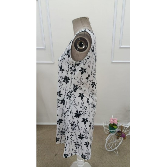 Kadın Askılı Yuvarlak Yakalı Desenli Kısa Süprem Elbise , 31873