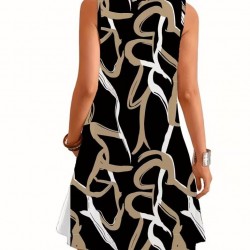 Kadın Askılı Yuvarlak Yakalı Desenli Kısa Süprem Elbise , 31870 Kadın Askılı Yuvarlak Yakalı Desenli Kısa Süprem Elbise , 31870