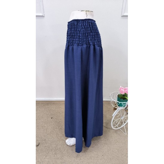 Kadın Yüksek Belli Lastikli Geniş Parçalı Pantolon , 31869