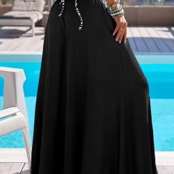 Kadın Yüksek Belli Lastikli Geniş Parçalı Pantolon , 31866 Kadın Yüksek Belli Lastikli Geniş Parçalı Pantolon , 31866