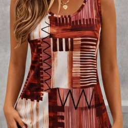 Kadın Askılı Yuvarlak Yakalı Desenli Süprem Bluz, 31884