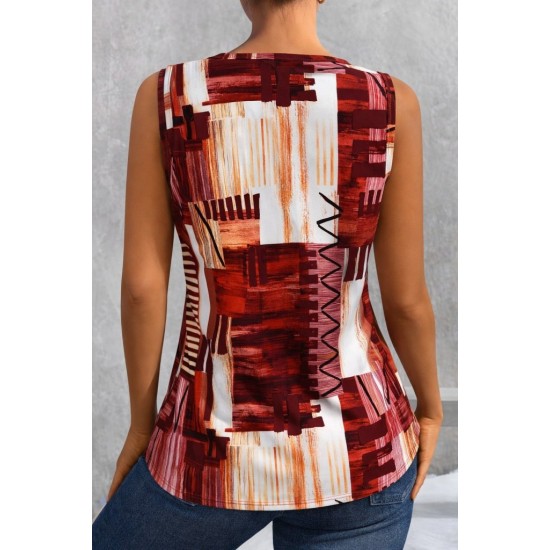 Kadın Askılı Yuvarlak Yakalı Desenli Süprem Bluz, 31884 Kadın Askılı Yuvarlak Yakalı Desenli Süprem Bluz, 31884