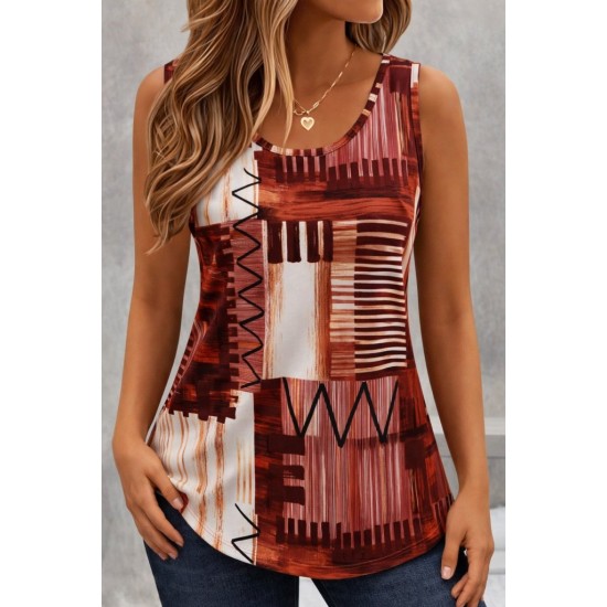 Kadın Askılı Yuvarlak Yakalı Desenli Süprem Bluz, 31884 Kadın Askılı Yuvarlak Yakalı Desenli Süprem Bluz, 31884