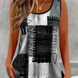 Kadın Askılı Yuvarlak Yakalı Desenli Süprem Bluz, 31881