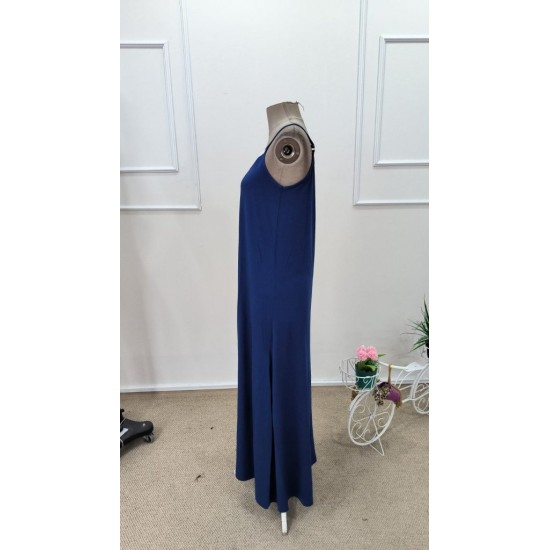 Kadın Ip Askılı V şerit Yakalı Uzun Viskon Elbise , 31903