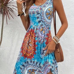 Kadın Askılı Yuvarlak Yakalı önden Pileli Kısa Süprem Elbise , 31917