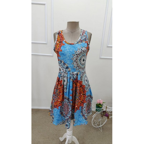 Kadın Askılı Yuvarlak Yakalı önden Pileli Kısa Süprem Elbise , 31917