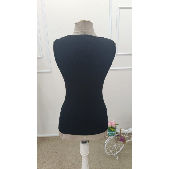 Kadın Askılı V Dantel Yakalı Kaşkorse Bluz , 31924