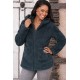 Kadın Uzun Kollu Kapşonlu önden Fermuarlı Cepli Welsoft Ceket, 31927