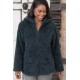 Kadın Uzun Kollu Kapşonlu önden Fermuarlı Cepli Welsoft Ceket, 31927