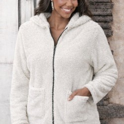 Kadın Uzun Kollu Kapşonlu önden Fermuarlı Cepli Welsoft Ceket, 31926 Kadın Uzun Kollu Kapşonlu önden Fermuarlı Cepli Welsoft Ceket, 31926