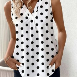 Kadın Askılı V Yakalı Puantiyeli Süprem Bluz , 31938 Kadın Askılı V Yakalı Puantiyeli Süprem Bluz , 31938