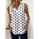 Kadın Askılı V Yakalı Puantiyeli Süprem Bluz , 31938