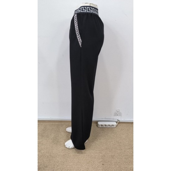 Kadın Yüksek Bel Beli Lastikli Genç Paçalı Ithal Krep Pantolon , 31936