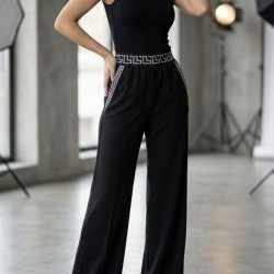 Kadın Yüksek Bel Beli Lastikli Genç Paçalı Ithal Krep Pantolon , 31936 Kadın Yüksek Bel Beli Lastikli Genç Paçalı Ithal Krep Pantolon , 31936