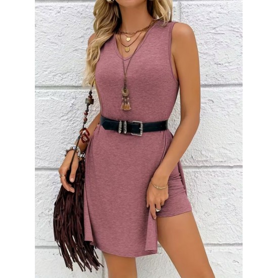 Kadın Askılı V Yakalı Yandan Yırtmaçlı Viskon Bluz Ve Short Ikili Takım , 31962