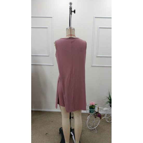 Kadın Askılı V Yakalı Yandan Yırtmaçlı Viskon Bluz Ve Short Ikili Takım , 31962