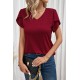 Kadın Kısa Kollu V Yakalı Viskon Bluz , 31958 Kadın Kısa Kollu V Yakalı Viskon Bluz , 31958