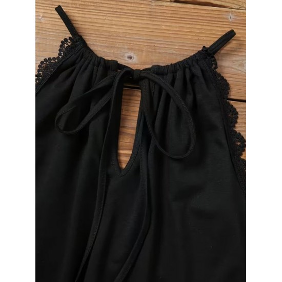 Kadın Yuvarlak Yakalı Arkadan Bağlamalı Düğme Detaylı Asimetrik Kesim Detaylı Kısa Viskon Elbise , 31955