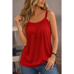 Women' S Sleeveless Viscose Blouse With Gathered Front., 31969