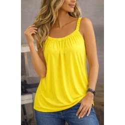 Women' S Sleeveless Viscose Blouse With Gathered Front., 31968