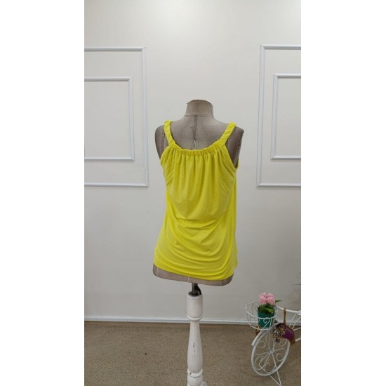 Kadın Askılı önü Büzgülü Viskon Bluz, 31968