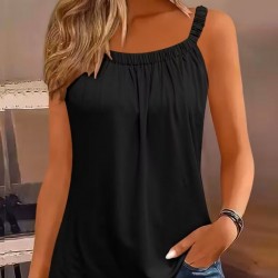 Kadın Askılı önü Büzgülü Viskon Bluz, 31966 Kadın Askılı önü Büzgülü Viskon Bluz, 31966