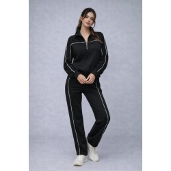 Kadın Uzun Kollu önden Fermuarlı Bluz Ve Pantolon Modal Ikili Takım , 31991 Kadın Uzun Kollu önden Fermuarlı Bluz Ve Pantolon Modal Ikili Takım , 31991