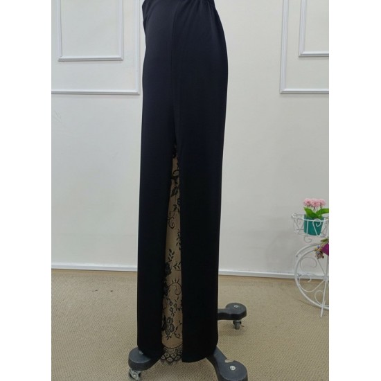 Kadın Yüksek Bel Yandan Dantelli Ithal Krep Pantolon , 32007 Kadın Yüksek Bel Yandan Dantelli Ithal Krep Pantolon , 32007