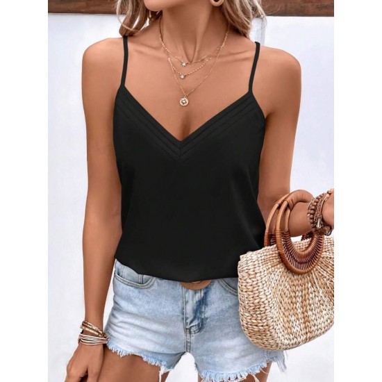 Kadın Ip Askılı V Yakalı Viskon Bluz, 31995