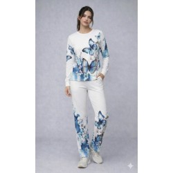 Kadın Uzun Kollu Bisiklet Yaka Kelebek Desenli Süprem Alt üst Takım, 31992 Kadın Uzun Kollu Bisiklet Yaka Kelebek Desenli Süprem Alt üst Takım, 31992