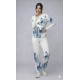 Kadın Uzun Kollu Bisiklet Yaka Kelebek Desenli Süprem Alt üst Takım, 31992