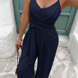 Kadın Ip Askılı V Yakalı Belden Kuşaklı Uzun Aerobin Tulum, 32060 Kadın Ip Askılı V Yakalı Belden Kuşaklı Uzun Aerobin Tulum, 32060