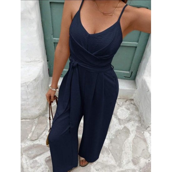 Kadın Ip Askılı V Yakalı Belden Kuşaklı Uzun Aerobin Tulum, 32060 Kadın Ip Askılı V Yakalı Belden Kuşaklı Uzun Aerobin Tulum, 32060