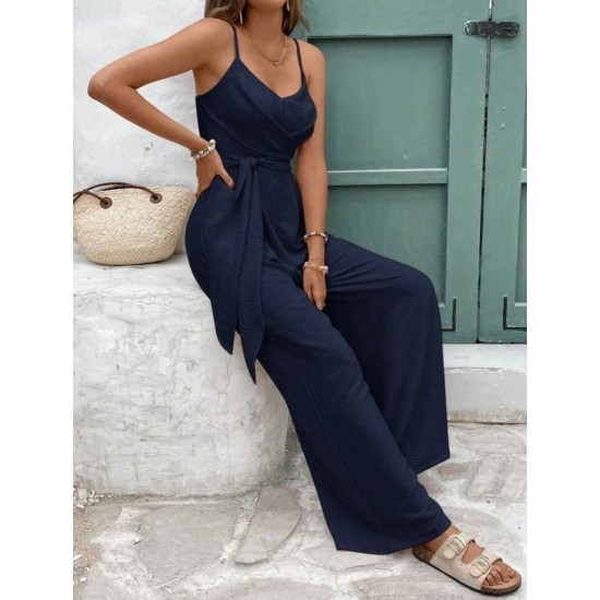 Kadın Ip Askılı V Yakalı Belden Kuşaklı Uzun Aerobin Tulum, 32060 Kadın Ip Askılı V Yakalı Belden Kuşaklı Uzun Aerobin Tulum, 32060