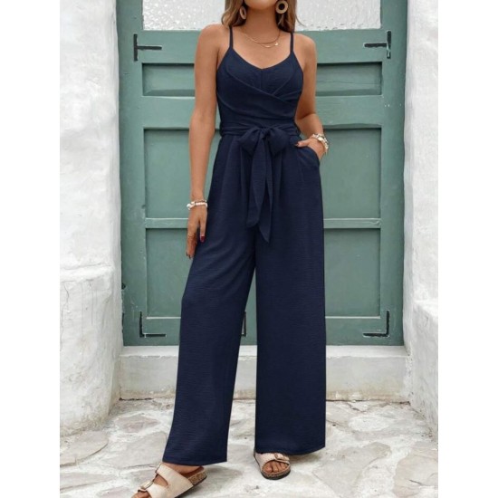 Kadın Ip Askılı V Yakalı Belden Kuşaklı Uzun Aerobin Tulum, 32060 Kadın Ip Askılı V Yakalı Belden Kuşaklı Uzun Aerobin Tulum, 32060