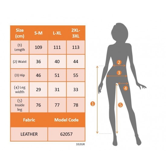 Kadın Yüksek Bel önden Düğmeli Deri Pantolon , 32065