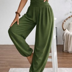 Kadın Yüksel Bel Yoğun Büzgü Detaylı Aerobin Pantolon , 32079