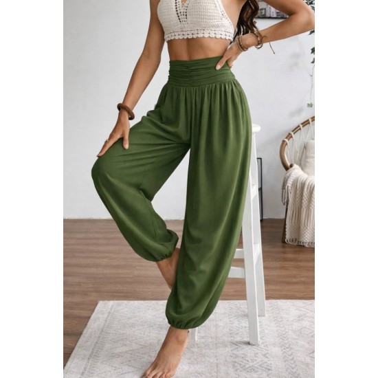 Kadın Yüksel Bel Yoğun Büzgü Detaylı Aerobin Pantolon , 32079