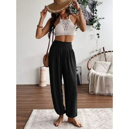 Kadın Yüksel Bel Yoğun Büzgü Detaylı Aerobin Pantolon , 32076