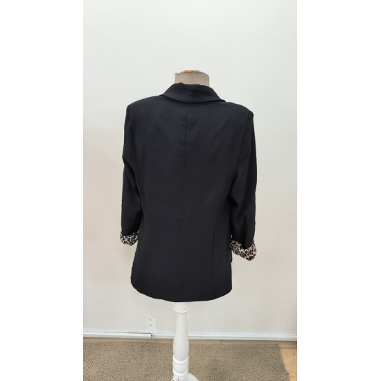 Kadın Uzun Kollu Yakalı önü Açık Leopar Desen Detaylı Astarlı Atlas Ceket, 32073 Kadın Uzun Kollu Yakalı önü Açık Leopar Desen Detaylı Astarlı Atlas Ceket, 32073