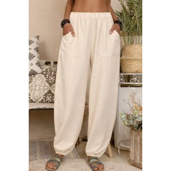 Kadın Yüksek Bel Cep Detaylı Pantolon , 32070