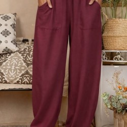 Kadın Yüksek Bel Cep Detaylı Pantolon , 32069