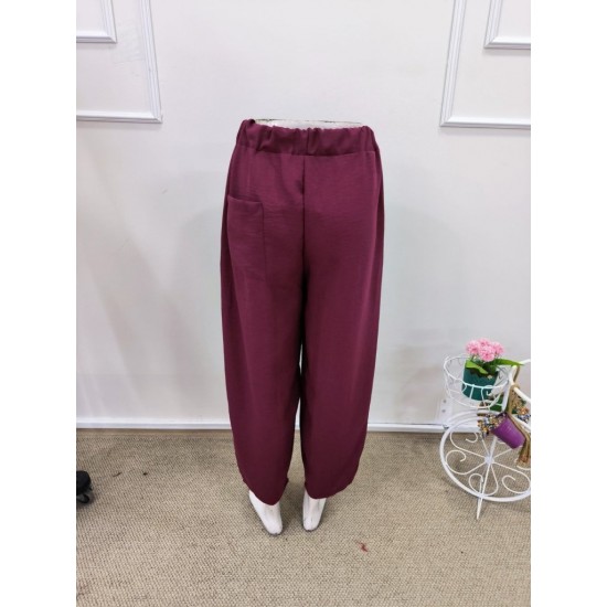 Kadın Yüksek Bel Cep Detaylı Pantolon , 32069