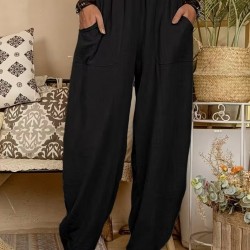 Kadın Yüksek Bel Cep Detaylı Pantolon , 32067