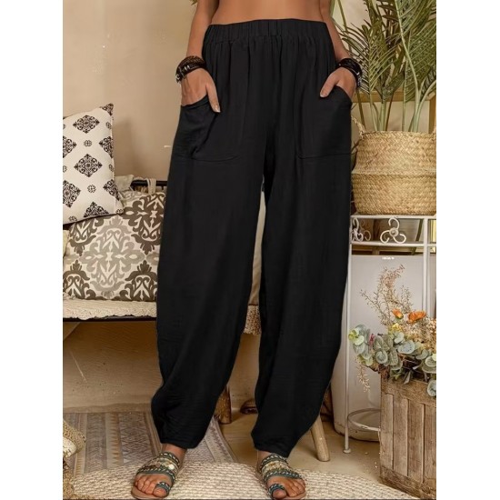 Kadın Yüksek Bel Cep Detaylı Pantolon , 32067