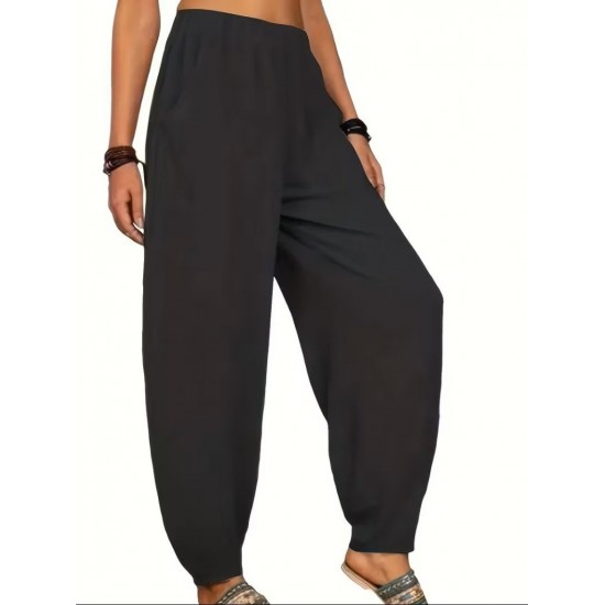 Kadın Yüksek Bel Cep Detaylı Pantolon , 32067