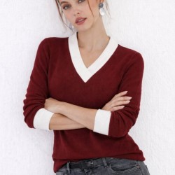 Kadın Uzun Kollu V Yakalı Waffle Bluz, 32082