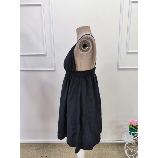 Kadın Ip Askılı Göğüs Dekolteli Beli Lastikli Gofre Kısa Elbise, 32091 Kadın Ip Askılı Göğüs Dekolteli Beli Lastikli Gofre Kısa Elbise, 32091