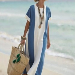 Kadın Kısa Kollu Bisiklet Yaka Uzun Süprem Elbise , 32115 Kadın Kısa Kollu Bisiklet Yaka Uzun Süprem Elbise , 32115